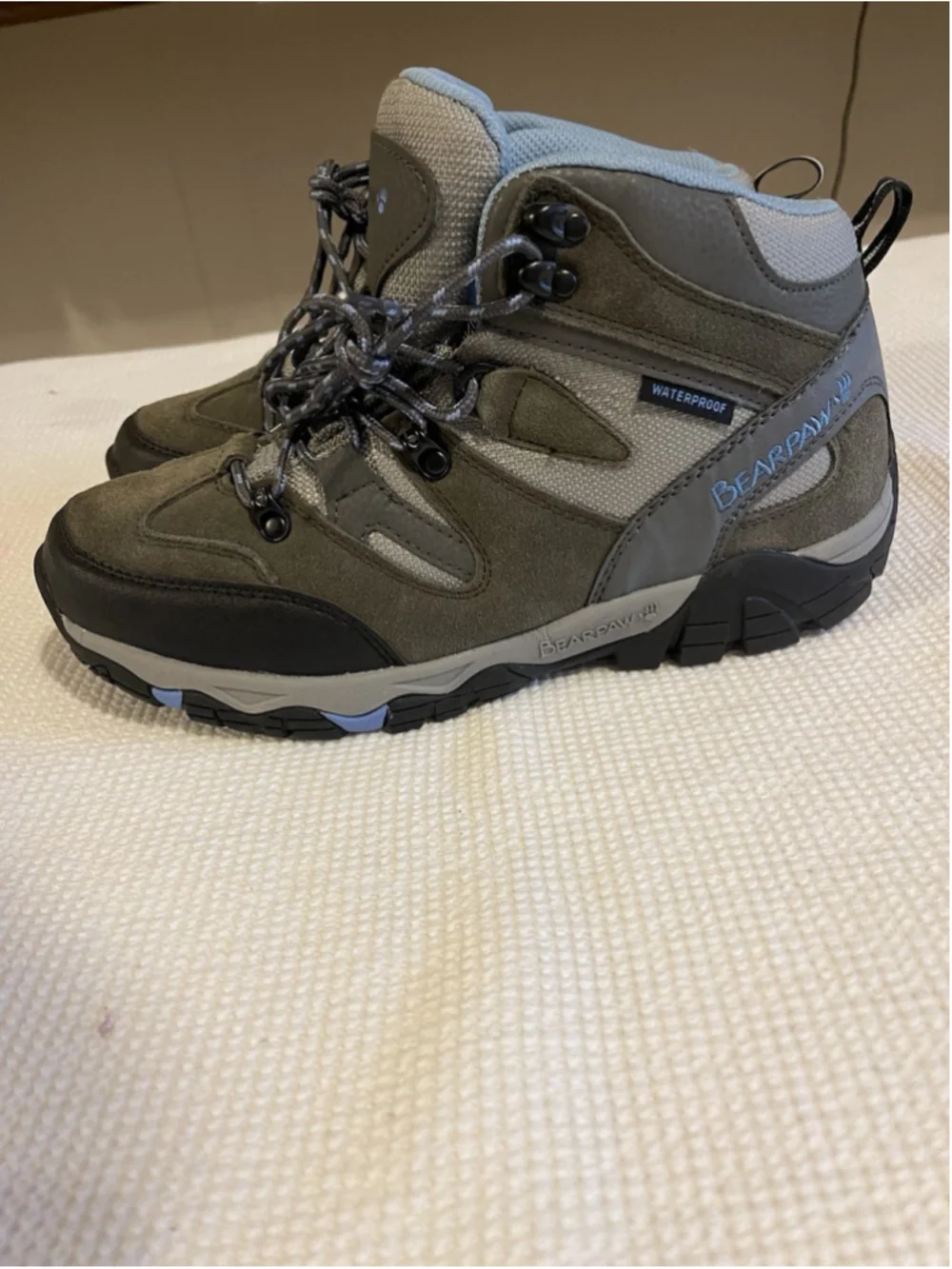 Bearpaw Women’s Corsica Waterproof Comfort Hiking Boots Charcoal Blue 11 NEW!